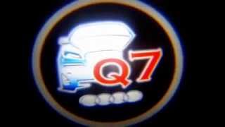 Лазерная проекция логотипа в двери Ауди Q7