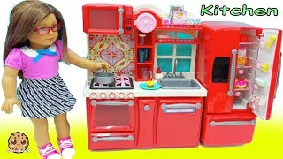 American Girl Cooking Playdoh Food + Surprise Blind Bags In Doll Kitchen