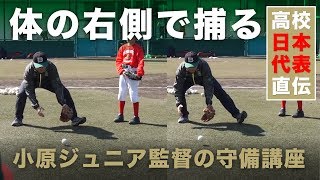 体の右側で捕る!?日本トップレベル小原・三浦に学ぶ守備講座