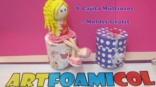Fofucha Sentada Con Piernas Flexibles Y Cajita Multiusos
