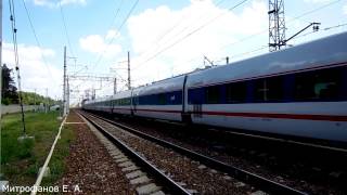 Электровоз ЭП20-014 (ТЧЭ-6) скоростной поезд №708Н "Стриж", Москва - Нижний Новгород.