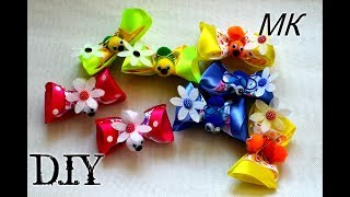 Прикольные бабочки из атласных лент/Satin Butterfly/Tutorial/D.I.Y