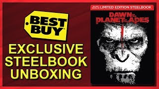 Dawn of the Planet of the Apes Best Buy Exclusive Blu-ray SteelBook Unboxing