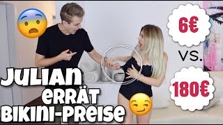 Julian errät Preise von meinen Bikinis & Badeanzügen ?? | BibisBeautyPalace
