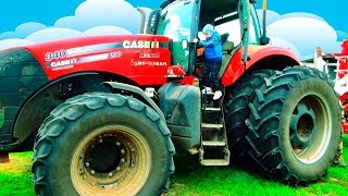 Видео для детей про Трактора Приехали к Дедушке на работу Изучаем Транспорт