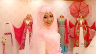 2016 Yaz Tesettür Gelinlik Nişan Başı Bindallı Kaftan Modelleri