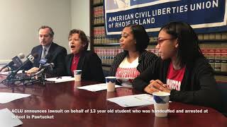 ACLU announces lawsuit after 13 year old was arrested at school