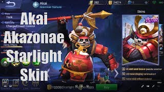 Akai Akazonae Samurai Starlight Skin Review | Mobile Legends