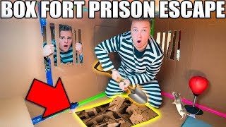24 HOUR BOX FORT PRISON ESCAPE ROOM!! ?? Digging A Secret UNDERGROUND Tunnel