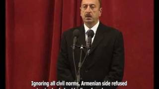 Speech by Ilham Aliyev at the farewell ceremony for martyrs Mubariz Ibrahimov and Farid Ahmadov.