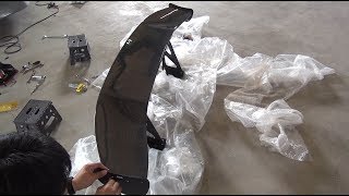 【激安DIY】ヤフオクのカーボン製GTウイングの取付