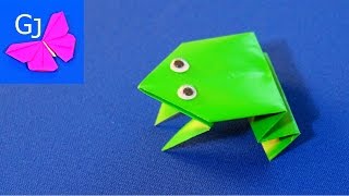 Оригами из бумаги ❤️ ЛЯГУШКА - попрыгушка