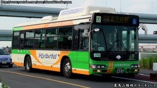 Toei Bus Hino Blue Ribbon City Hybrid N-T243 @ Miyagi-dote-ue [July 28, 2013]