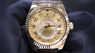 ROLEX SKY-DWELLER 326138 CH 18K YELLOW GOLD AUTOMATIC MEN'S WATCH | Chronostore