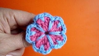 Вязаные крючком цветы Урок 14 Crochet flower motive