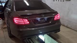 Изготовление Down-pipe на Mercedes E6.3 в кузове W212