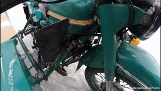 Гидравлический демпфер руля на мотоцикл Урал, Днепр/ Steering damper on motorcycle Ural, Dnepr