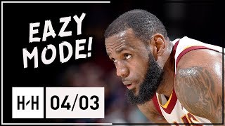 LeBron James Full Highlights Cavs vs Raptors (2018.04.03) - 27 Pts, 10 Reb, 6 Ast, EASY!