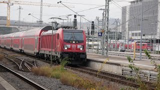 Eisenbahnverkehr in Stuttgard HBF mit Br 101 120 147 403 412 146 143 425 430 423