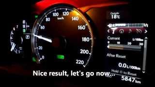 Lexus CT 200h (new 2014 model) - acceleration, short review and fuel consumption test