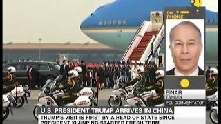 U.S. President Trump arrives in China