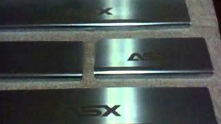 Накладки на пороги Mitsubishi ASX Steel avto