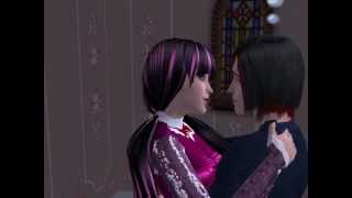 Sims 2 Monster High Draculaura + Clawd Wolf + Valetine = love