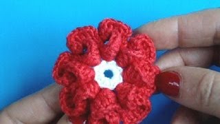 Вязание цветка крючком Урок 9 - How to Crochet flower