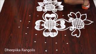 Sankranthi chukkala muggulu - New year rangolis - margazhi pulli kolams