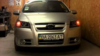 Установка универсальных дневных ходовых огней ДХО на Chevrolet Aveo