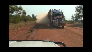 Watch out for road trains in NT, Australia