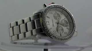 Chronograph Style CZ Fashion Watch - Silver @ ewatchwholesale.com