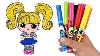 How to Draw LOL Doll Oops Baby | LOL Surprise Hair Goals Makeover Series 5 Drawing & Coloring