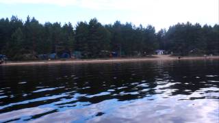 панорама лагеря с озера.