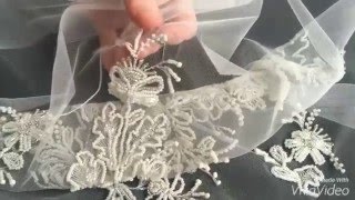Вышивка на фатине