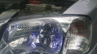 Замена лампы ближнего света Hyundai Accent