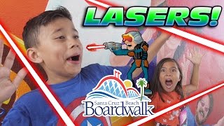 LASER MADNESS at The Santa Cruz Beach Boardwalk! LASER TAG & THE VAULT