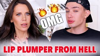 ?MOST PAINFUL LIP PLUMPER EVER  ft. JAMES CHARLES!!! ?
