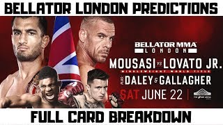 Bellator London Mousasi vs Lovato Jr Predictions - Full Card Breakdown - Betting and Odds