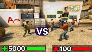 СИЛЬВЕР С 5000 ХП VS 4 ГЛОБАЛА CS:GO