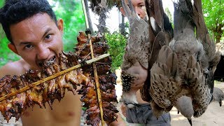 Shoot birds Near my village and Cooking Fried Dove by underground extremely delicious