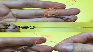Как привязать вертлюжок к леске | Узлы на вертлюжок | Fishing Knots