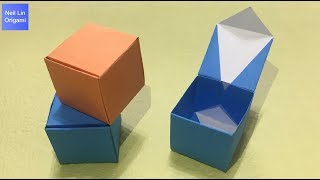 簡單摺紙盒子教學 / 如何用一張紙折疊有蓋子的盒子 創意手工折紙DIY