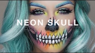 Neon Skull Makeup - Halloween 2016