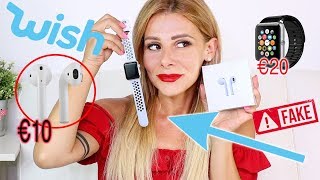 E' ILLEGALE ??!! Ho comprato un FINTO APPLE WATCH e gli AIRPODS FAKE su Wish ?