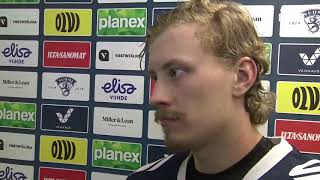 Karlsson ja Jääskeläinen haastattelussa 4. välierän jälkeen