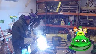 Welding! Trailer Ramp Repair; Tractor Time with Tim's First Welding Project