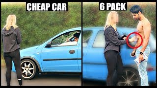 CHEAP CAR vs 6 PACK Picking Up Girls (SOCIAL EXPERIMENT)