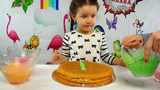 Делаем Тортик рисуем на торте рисунок ЮЛИАНА ТВ