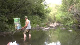 ШОК! Художник рисует, стоя в воде. Пленэр, живопись с натуры